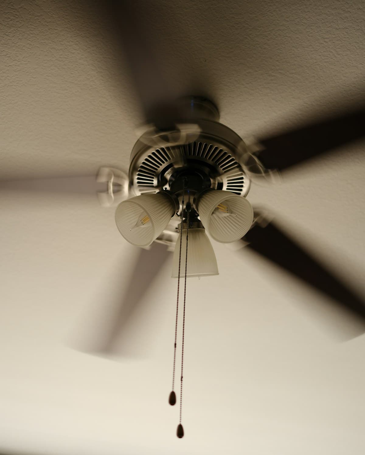 Ceiling fan mounted indoors for residential installation work